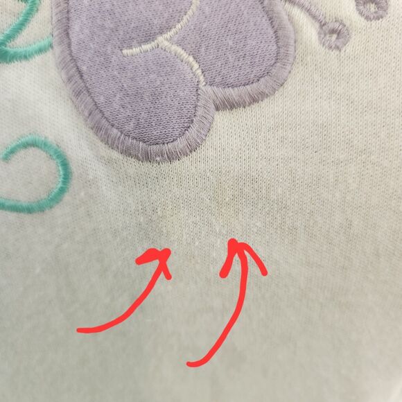 Dead Stock Vintage Aileen Shirt Embroidered Patch Floral Stripe Retro Large - Picture 12 of 13